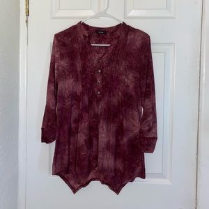 Plum buttoned blouse